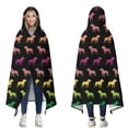 thumbnail image 1 of Wearable Blanket,Rainbow Puppy Hooded Wearable Flannel Blanket for Adults & Teens,Winter Poncho Shawl Wrap Cape Cozy Anti-Pill,60"x80", 1 of 5