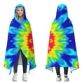 thumbnail image 1 of Wearable Blanket,Rainbow Tie Dye Mandala Pattern Hooded Wearable Flannel Blanket for Adults & Teens,Winter Poncho Shawl Wrap Cape Cozy Anti-Pill,50"x60", 1 of 2