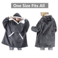 thumbnail image 1 of Wearable Sherpa Blanket Hoodie with Pocket, Double-Sided Plush & Flannel, Oversized Hood, 1 of 19