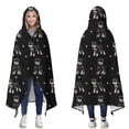 thumbnail image 1 of Wearable Blanket,Schnauzer Dog Hooded Wearable Flannel Blanket for Adults & Teens,Winter Poncho Shawl Wrap Cape Cozy Anti-Pill,50"x60", 1 of 5