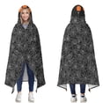 thumbnail image 1 of Wearable Blanket,Spider Web Border Halloween Pattern Hooded Wearable Flannel Blanket for Adults & Teens,Winter Poncho Shawl Wrap Cape Cozy Anti-Pill,50"x60", 1 of 5