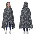 thumbnail image 1 of Wearable Blanket,Spider Web Halloween Pattern Hooded Wearable Flannel Blanket for Adults & Teens,Winter Poncho Shawl Wrap Cape Cozy Anti-Pill,50"x60", 1 of 5