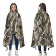 thumbnail image 1 of Wearable Blanket,Tree Bark Camo Branches Pattern Hooded Wearable Sherpa Blanket for Adults & Teens,Winter Poncho Shawl Wrap Cape Thick Warm,50"x60", 1 of 5