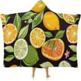 thumbnail image 1 of Wearable Blanket for Adults Citrus Fruit Pattern Hooded Blanket Throw Blanket Soft Hooded Cloak Shawl Wrap, 1 of 6