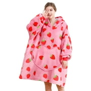 Wearable Blanket is Oversized Fluffy and Comfortable Plush Blanket Warm Sherpa Sweatshirt One Size for All