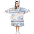 thumbnail image 1 of Wearable Blanket with Sleeves and Pocket Oversized Hooded Sweatshirt 3-14 YR Cute Cat Pattern S, 1 of 7