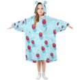 thumbnail image 1 of Wearable Blanket with Sleeves and Pocket Oversized Hooded Sweatshirt 3-14 YR Small Cherry M, 1 of 7