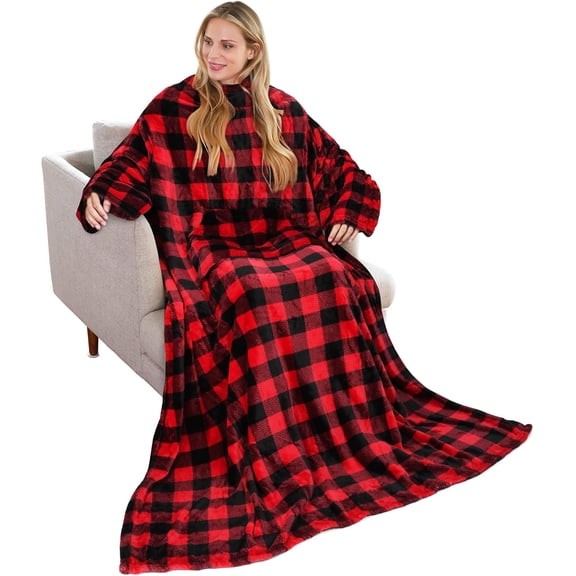 Wearable Blanket with Sleeves for Adults, Softness Comfort Warmth Fleece Gift Women Men, Snuggy Body Throw TV Home Office Lounge, Your Lover