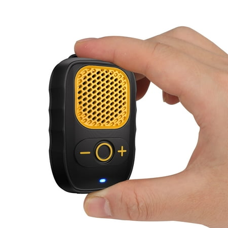 Wearable Bluetooth Speaker — 30H Working Time Magnetic Clip-On Wireless Jobsite Pro Water-Resistant Portable Speaker — Built-in Mic for Hands-Free Music and Calls, Yellow