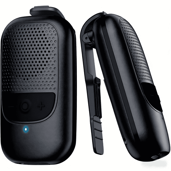 Wearable Bluetooth Speaker, Clip-On Portable Speaker with Built-in Mics for Hands-Free Music and Calls, Up to 10 Hours Battery Life,Mini Outdoor Waterproof Speaker Gifts for Women/Men - Black