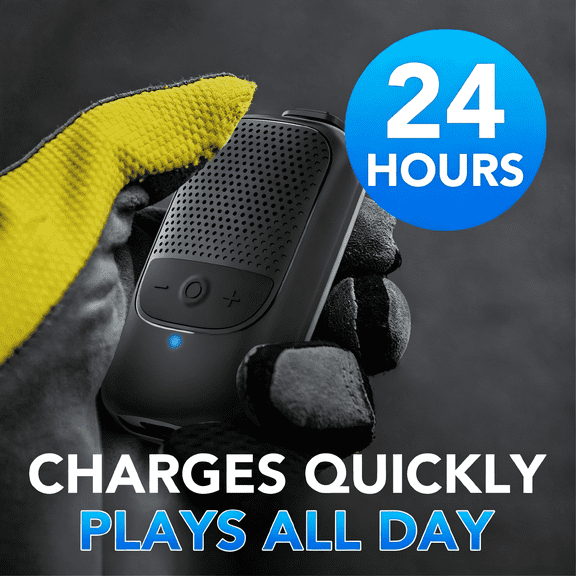 MotoEase Mini Clip-On Wearable Bluetooth Speaker, Water-Resistant Wireless Portable Speaker