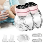 Wearable Breast Pump Hands Free, Portable Wireless Electric Breast Pump with 3 Modes 27 Levels Silicone Breastfeeding Breastpump Worn in-Bra, Low Noise and Painless with Massage 24mm