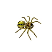 Wearable Brooch 3D Metal Puzzle Spider Assembly Model, 160PCS Steampunk Mechanical Insect Kit, Articulated Legs, Crystal Gemstone Body, Puzzles for Adults