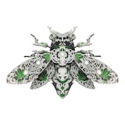 Wearable Brooch Metal Cicada Model Kit, 3D Puzzle DIY Mechanical Insect Assembly Model, Creative Gift Decor, Steampunk Puzzles for Adults