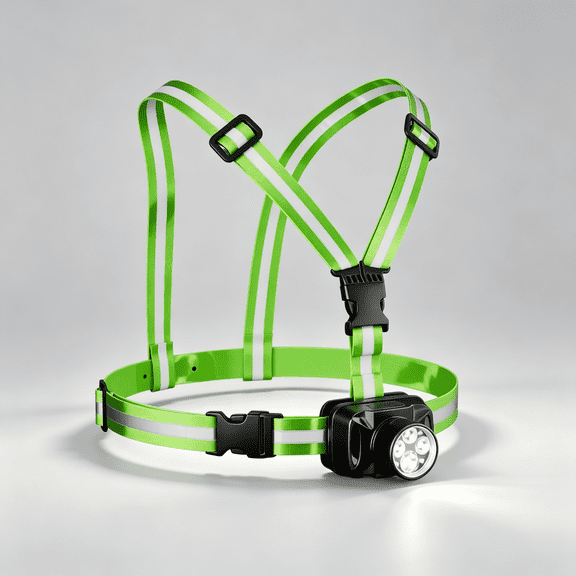 Wearable Chest Running Light, Reflective Night Safety Lamp, Hands Free Rechargeable Light for Jogging, Walking, Hiking and Outdoor Night Activities
