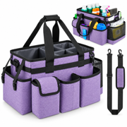 Wearable Cleaning Caddy Bag, Large Cleaning Supply Tote with Adjustable Shoulder Straps, Cleaning Organizer for Housekeepers & Cleaners,A01