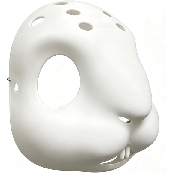 Wearable DIY Full Face Furry Mask,Leporidae Fursuit Head Base,3D Printed Anime Fursuit Bunny Mask for Halloween Holiday Cosplay Party,DIY Furry Rabbit Headgear Teeth Accessories