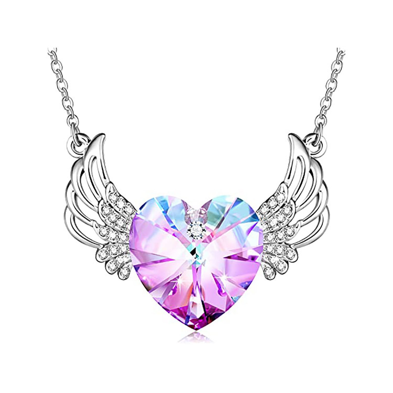 Wearable Fashion Pendant Angel Diamond Necklace Ladies Necklace Retro
