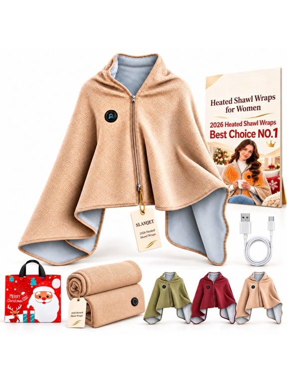 Wearable Heated Blanket,Heated Shawl Cordless Wraps for Women,USB Cozy Cape Warm Zip up Heat Hug Poncho, Warming Sweater Hoodie Jacket, Rechargeable Heating Snuggle Clothing