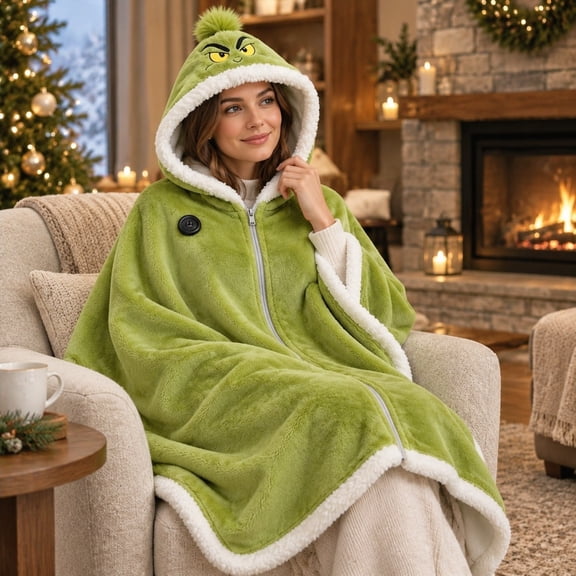 Wearable Heated Blanket, Portable USB Powered Shawl Wrap