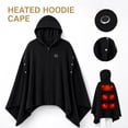 thumbnail image 1 of Wearable Heated Blanket, USB Electric Heated Shawl with Soft Fleece Lining & Side Snap Buttons, Portable Heating Wrap for Home, Office and Travel, Winter Gift for Adults Black, 1 of 7