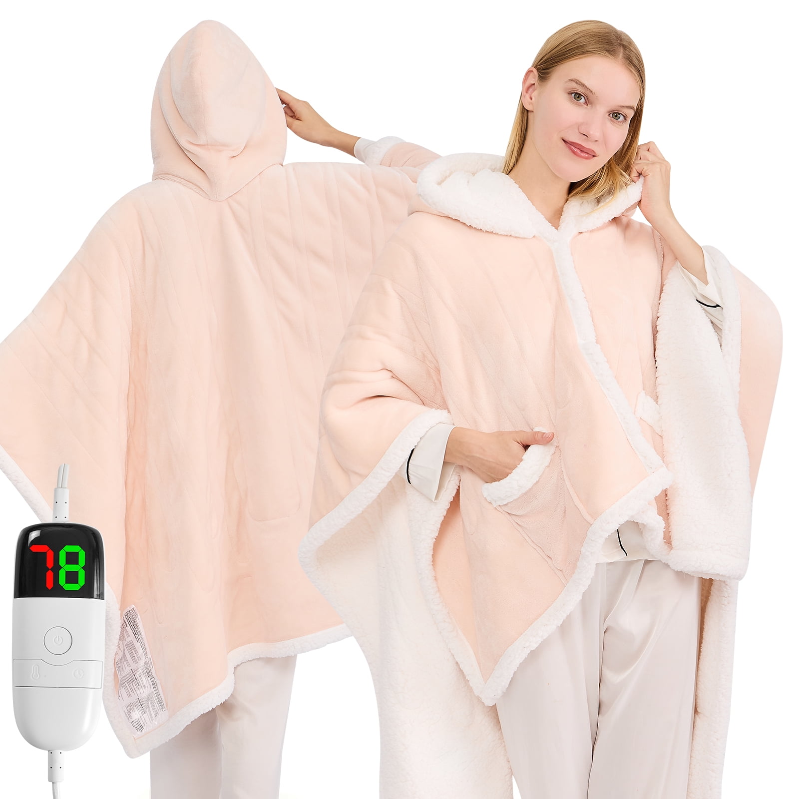 heated shawl with pockets
