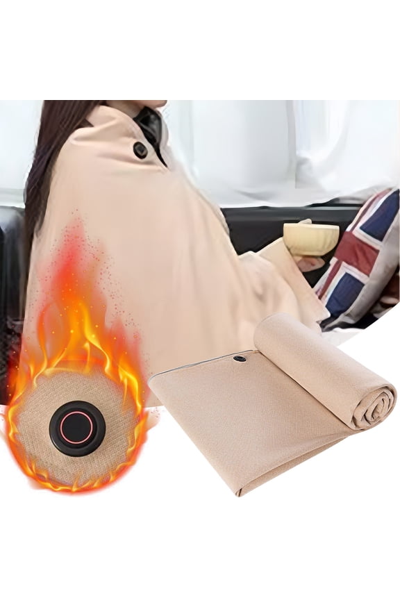 Wearable Heated Throw Blanket Electric Shawl - Heated Robe Poncho Blanket Hoodie for Adult, Winter Gifts for Mom Women Girlfriend Grandma