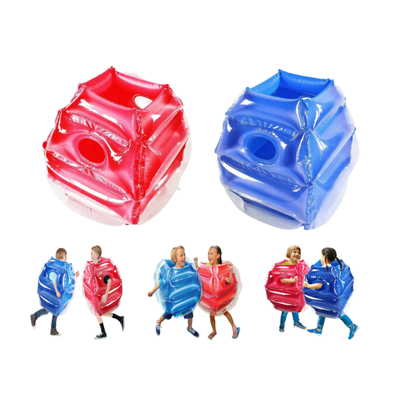 Wearable Inflatable Bumper Balls, 2 Pack (25.2in/64cm) PVC Sumo Bubble Soccer Balls for Kids & Adults, Durable Heavy-Duty Collision Toys for Outdoor Backyard Games, Summer Parties, Team Play