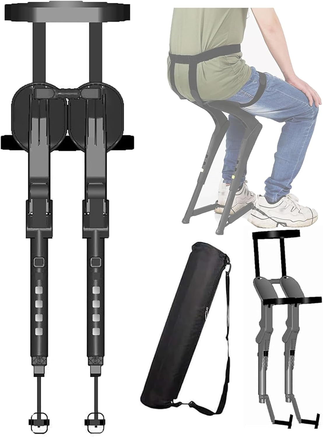 Wearable Invisible Seat, 5 Levels of Height Adjustable Wearable ...