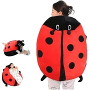 Wearable Ladybug Pillow,23.6/39.4/59.Cute Warm Sleeping Wearable Pillow Plush Removable Oversized Ladybug Pillow Giant for Children and Adults Release Stress