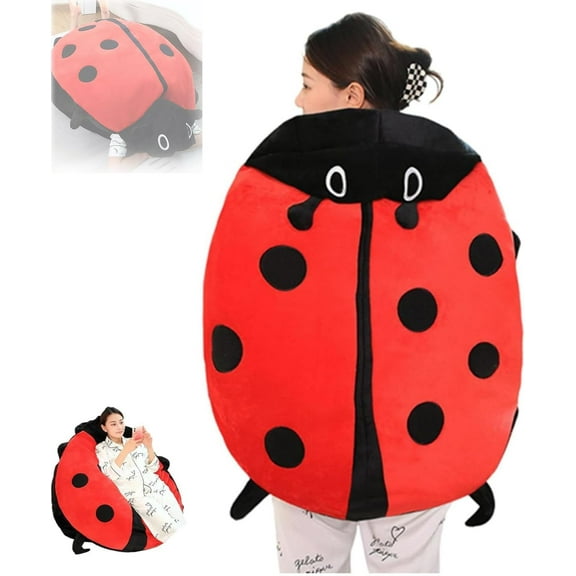 Wearable Ladybug Pillow, Big Bug Wearable Pillow, Removable Oversized Decorative Pillows, Christmas Pillows Home Decorative