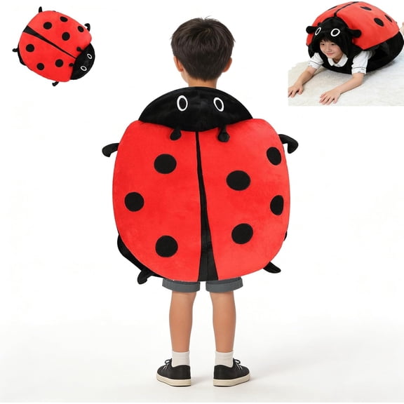 Wearable Ladybug Pillow Plush Shell for Kids & Adults, Soft Stuffed Animal Cushion