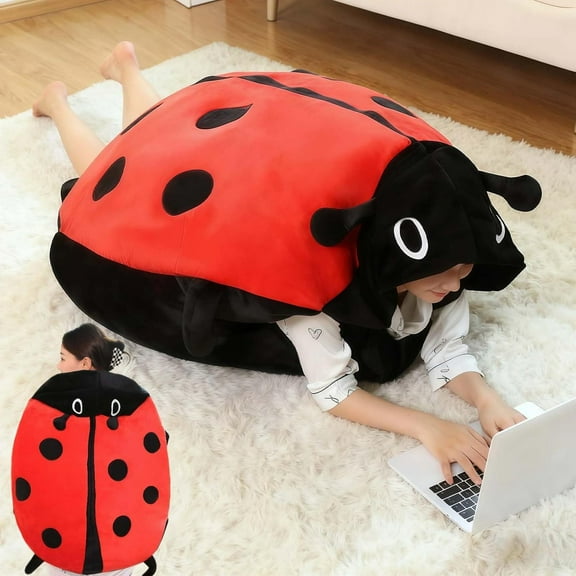 Wearable Ladybug Pillow,Wearable Plush,  Lady Bug Wearable Pillow, Giant Big Bug Plush for Children and Adults