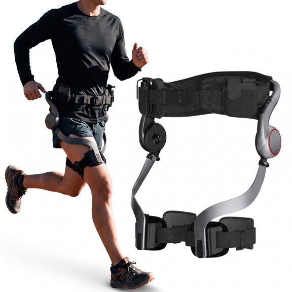 Wearable Leg Exoskeleton for Walking/Hiking/Cycling, 45% Leg Boost, 12 Motion Modes, Leg Assist with AI-Active Smart Safety System, 14.9 miles Range, Mobility Walking Aids with Fast Charging
