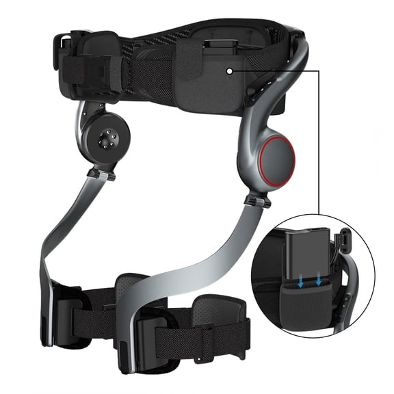 Wearable Leg Exoskeleton for Walking/Hiking/Cycling, 45% Leg Boost, 12 Motion Modes, Leg Assist with AI-Active Smart Safety System, 14.9 miles Range, Mobility Walking Aids with Fast Charging