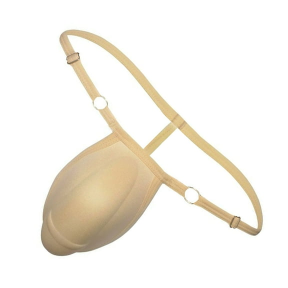 Wearable Men's Bulge Enhancing Underwear with Sponge Cup Swimwear Padded Male Thong Low Rise Enlarger Panties Briefs