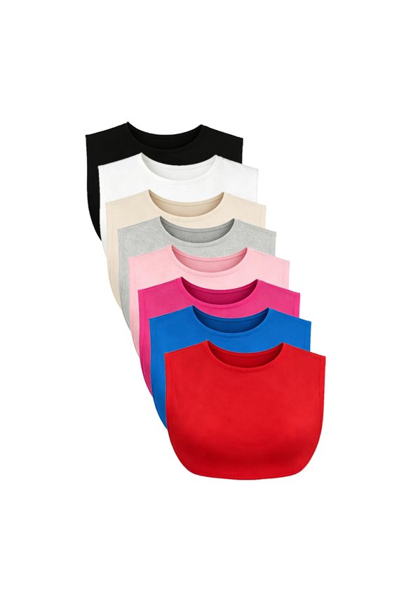 Wearable Mock Camisole Bra Insert Overlay Modesty Panel Vest Layering Camisole Tops for Cleavage Cover