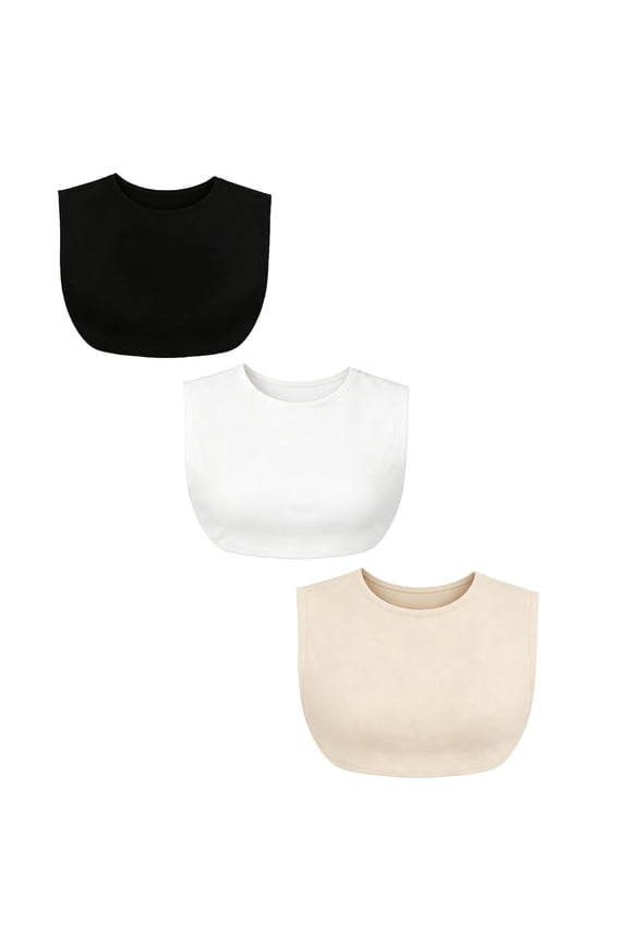 Wearable Mock Camisole Bra Insert Overlay Modesty Panel Vest Layering Camisole Tops for Cleavage Cover