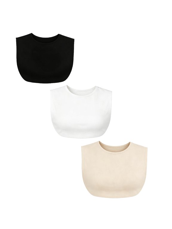 Wearable Mock Camisole Bra Insert Overlay Modesty Panel Vest Layering Camisole Tops for Cleavage Cover