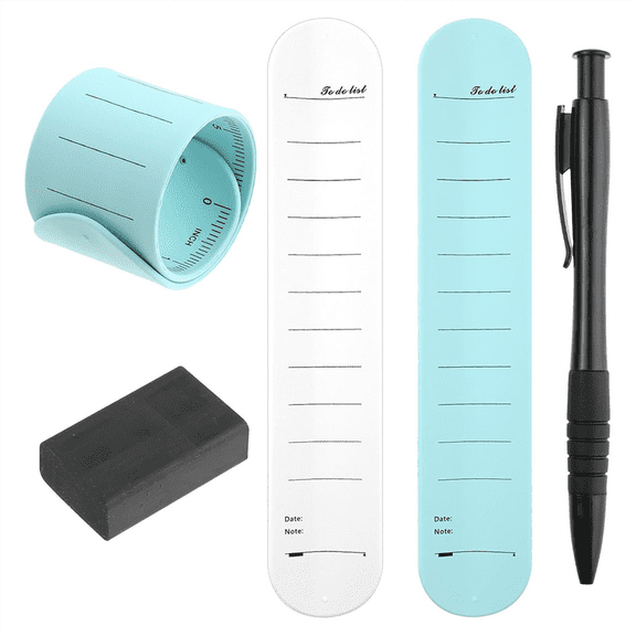 Wearable Notepad, Silicone Memo Wristband with Ruler, Nurse Reminder Erasable Wrist Note ywm58