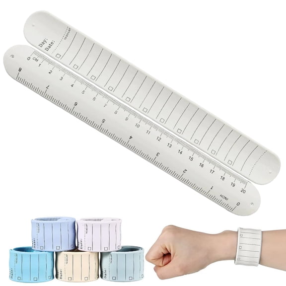Wearable Notepad,Wrist Notepad Silicone Memo Wristbands Reusable Wearable Writable Erasable Bracelet Notepad Wristbands Memo Watchband for Students Teacher Nurses Adult Daily Study Work(White)