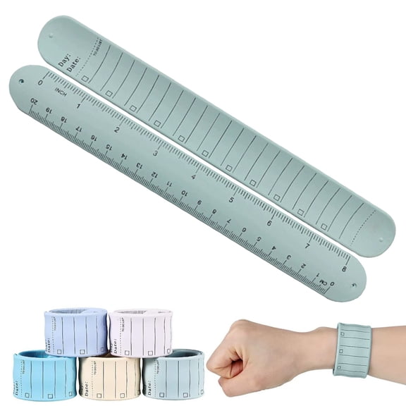 Wearable Notepad,Wrist Notepad Silicone Memo Wristbands Reusable Wearable Writable Erasable Bracelet Notepad Wristbands Memo Watchband for Students Teacher Nurses Adult Daily Study Work(Green)