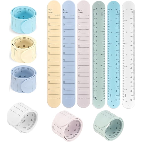 Wearable Notepad Wristbands  Reusable Erasable Memo Bracelet for Daily Notes and Planning, Silicone Comfortable Design, 12PCS