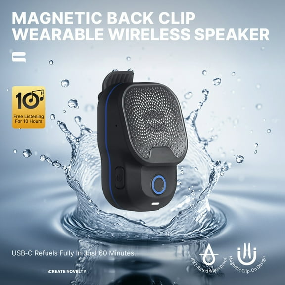 Wearable Outdoor Mini Bluetooth Speaker, Sports Swimming Fitness Ipx7 Waterproof Portable Audio Player with Clip-On Design for Hands-Free Music Enjoyment