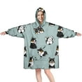 thumbnail image 1 of Wearable Oversized Blanket,Black Corgi Wearable Blanket Hoodie for Adults,Cozy Hooded Blankets with Super Pockets,Super Warm Fuzzy Pullover for Women & Men, 1 of 6