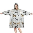 thumbnail image 1 of Wearable Oversized Blanket,Bulldog Dog Wearable Blanket Hoodie for Adults,Cozy Hooded Blankets with Super Pockets,Super Warm Fuzzy Pullover for Women & Men, 1 of 6