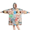 thumbnail image 1 of Wearable Oversized Blanket,Cartoon Dog Wearable Blanket Hoodie for Adults,Cozy Hooded Blankets with Super Pockets,Super Warm Fuzzy Pullover for Women & Men, 1 of 6