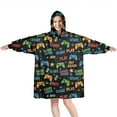 thumbnail image 1 of Wearable Oversized Blanket,Colorful Controllers Games Words Black Pattern Wearable Blanket Hoodie for Adults,Cozy Hooded Blankets with Super Pockets,Super Warm Fuzzy Pullover for Women & Men, 1 of 6