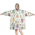 thumbnail image 1 of Wearable Oversized Blanket,Colorful Fairy Flower Pattern Wearable Blanket Hoodie for Adults,Cozy Hooded Blankets with Super Pockets,Super Warm Fuzzy Pullover for Women & Men, 1 of 6