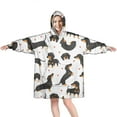 thumbnail image 1 of Wearable Oversized Blanket,Dachshund and Heart Wearable Blanket Hoodie for Adults,Cozy Hooded Blankets with Super Pockets,Super Warm Fuzzy Pullover for Women & Men, 1 of 6